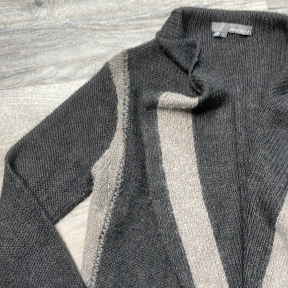 360 Sweater Merino Wool Blend Grey Open Front High Low Cardigan Sweater, size XS - Picture 5 of 8
